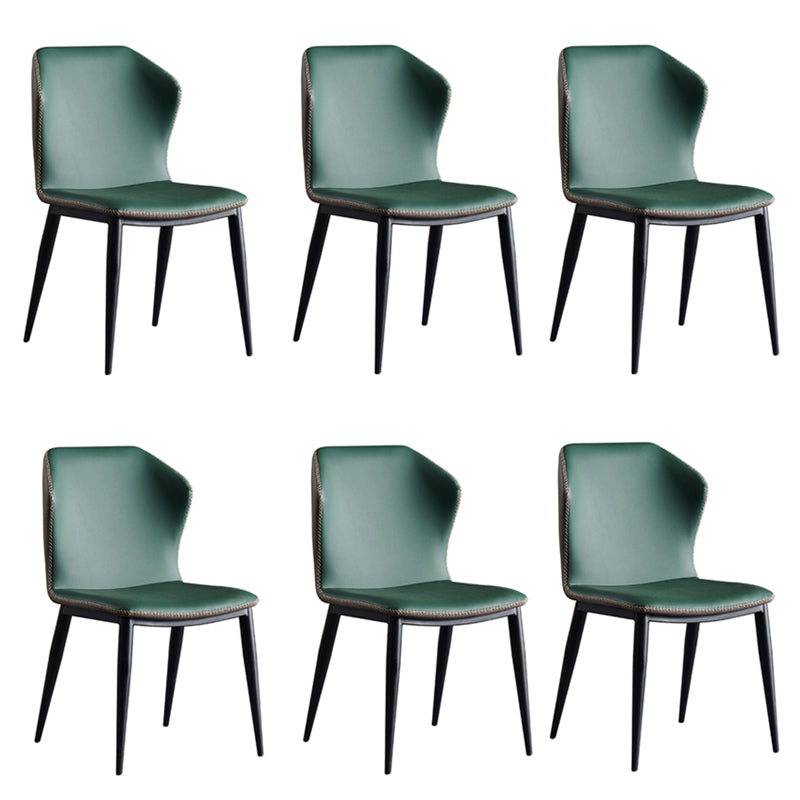 Metall zeitgenössischer Esszimmerstuhl Metallic Finish Wingback Side Stuhl