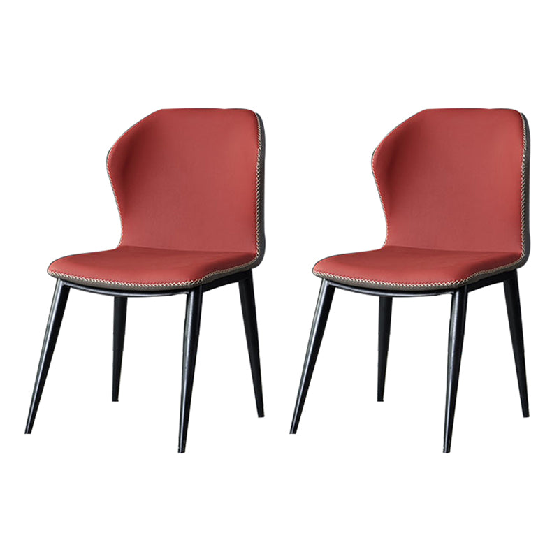 Metall zeitgenössischer Esszimmerstuhl Metallic Finish Wingback Side Stuhl
