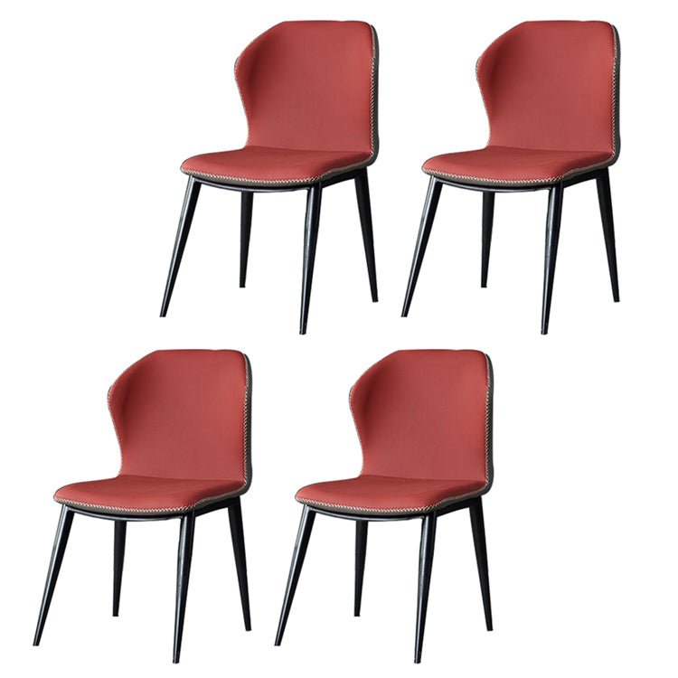 Metall zeitgenössischer Esszimmerstuhl Metallic Finish Wingback Side Stuhl