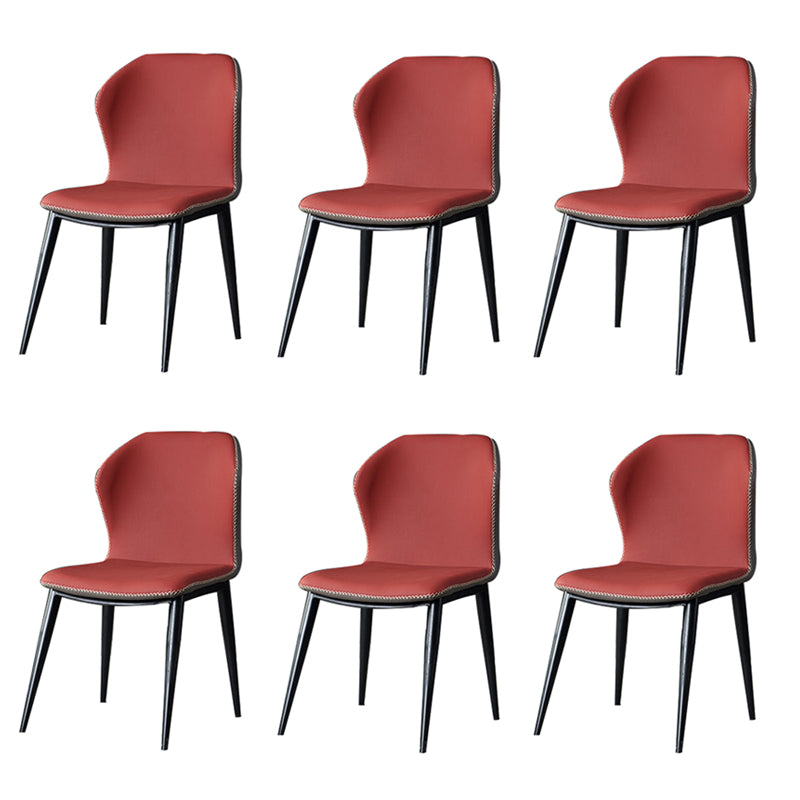 Metall zeitgenössischer Esszimmerstuhl Metallic Finish Wingback Side Stuhl