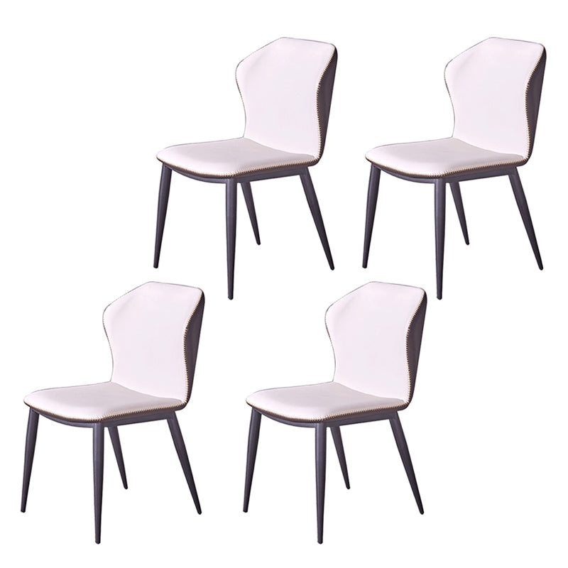 Metall zeitgenössischer Esszimmerstuhl Metallic Finish Wingback Side Stuhl