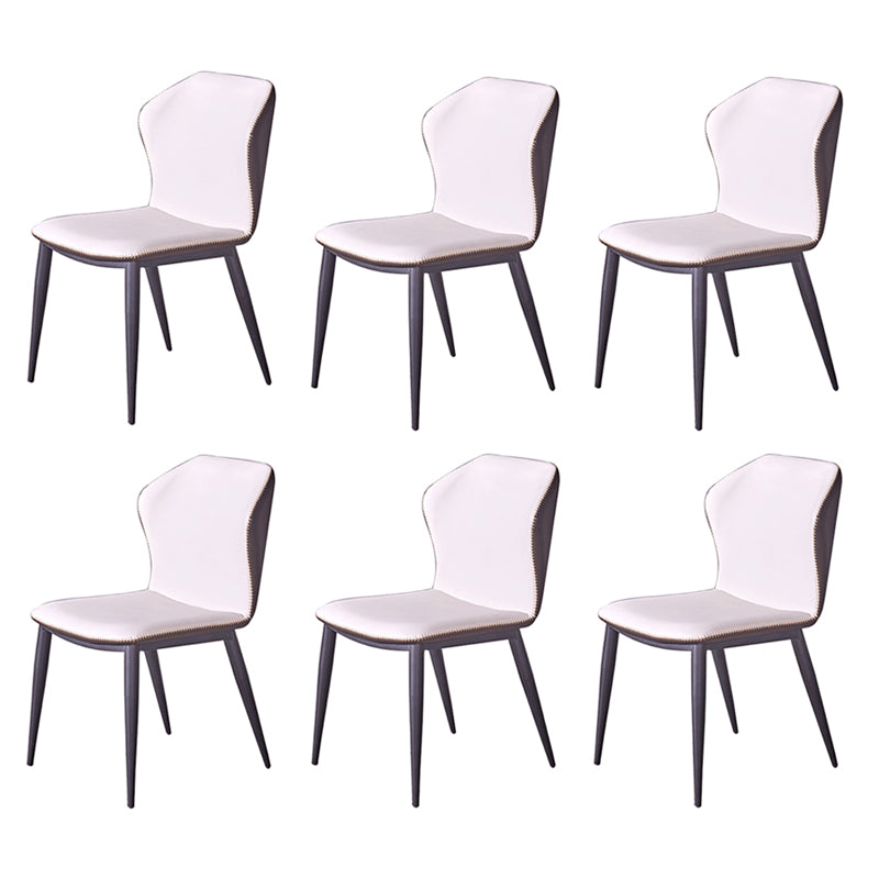 Metall zeitgenössischer Esszimmerstuhl Metallic Finish Wingback Side Stuhl