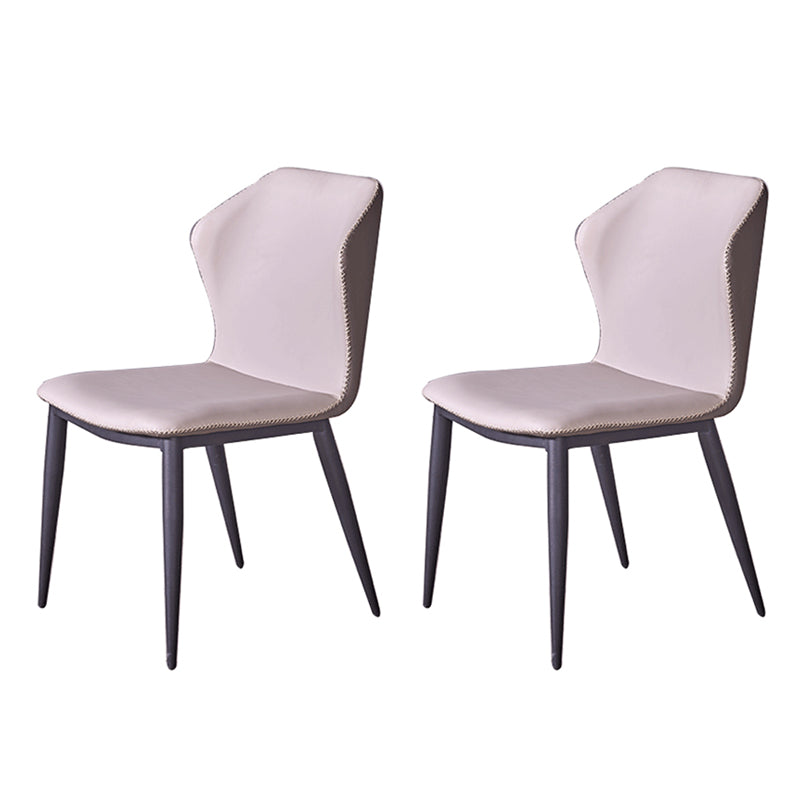 Metall zeitgenössischer Esszimmerstuhl Metallic Finish Wingback Side Stuhl