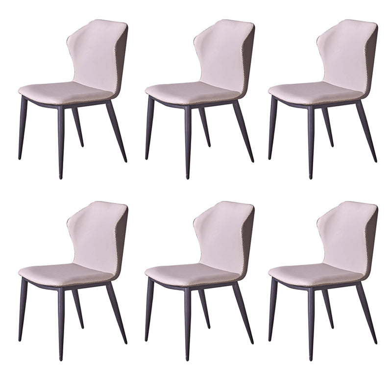 Metall zeitgenössischer Esszimmerstuhl Metallic Finish Wingback Side Stuhl