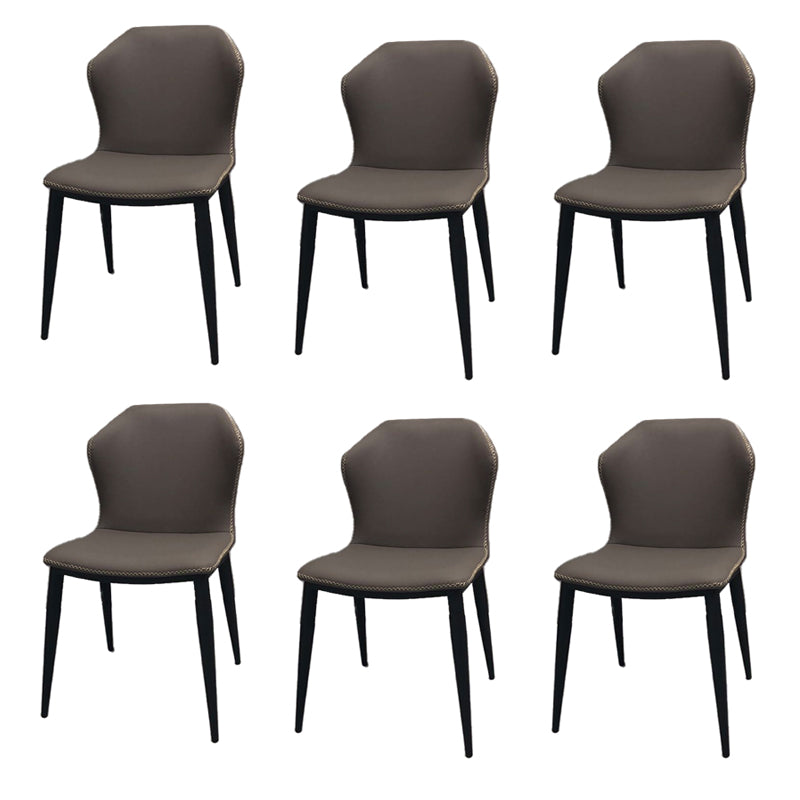 Metall zeitgenössischer Esszimmerstuhl Metallic Finish Wingback Side Stuhl