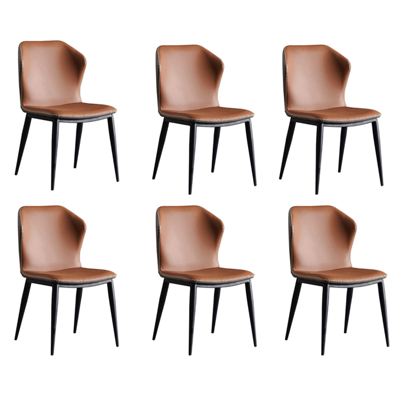 Metall zeitgenössischer Esszimmerstuhl Metallic Finish Wingback Side Stuhl