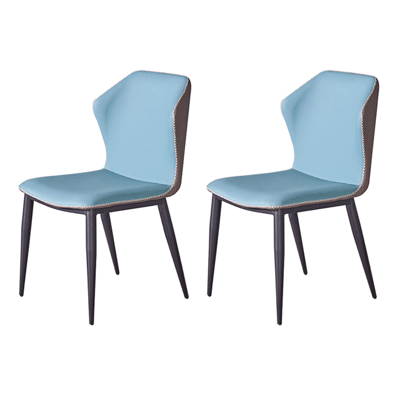 Metall zeitgenössischer Esszimmerstuhl Metallic Finish Wingback Side Stuhl