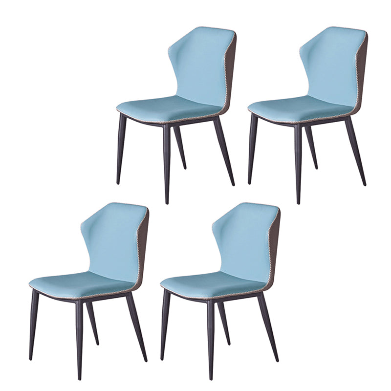 Metall zeitgenössischer Esszimmerstuhl Metallic Finish Wingback Side Stuhl