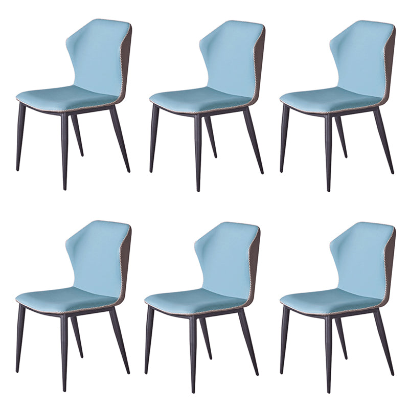 Metall zeitgenössischer Esszimmerstuhl Metallic Finish Wingback Side Stuhl