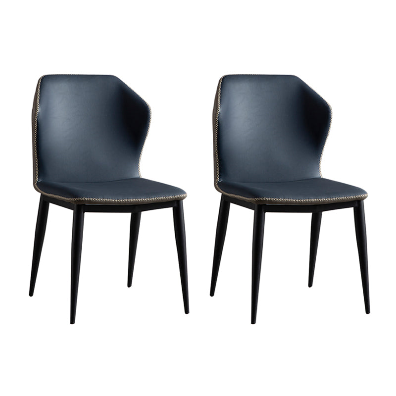 Metall zeitgenössischer Esszimmerstuhl Metallic Finish Wingback Side Stuhl