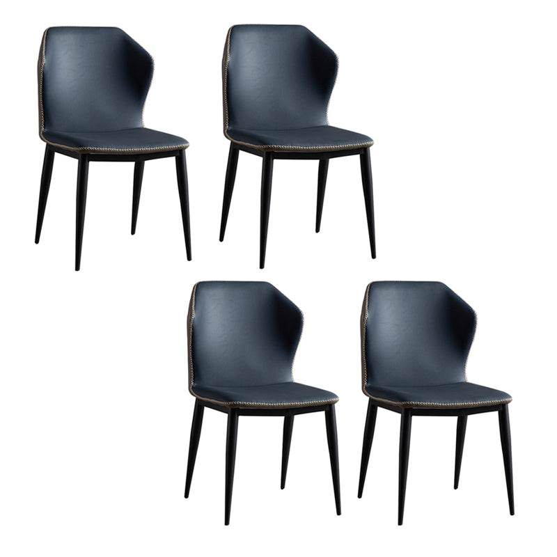 Metall zeitgenössischer Esszimmerstuhl Metallic Finish Wingback Side Stuhl