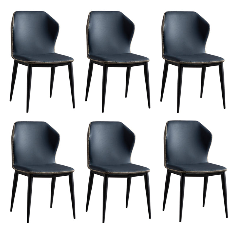 Metall zeitgenössischer Esszimmerstuhl Metallic Finish Wingback Side Stuhl
