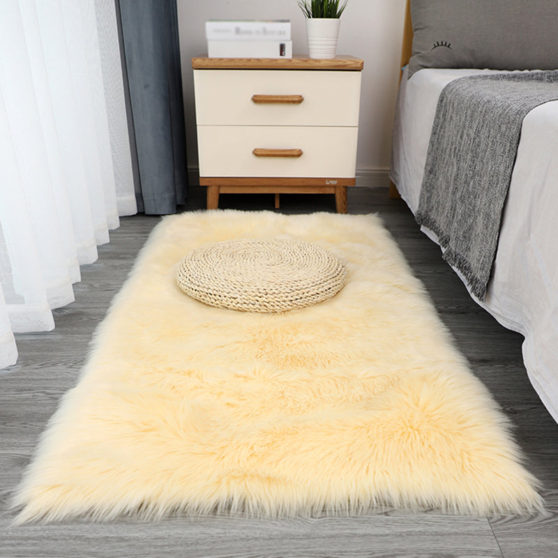 Comfort Simple Area Rug Shag Plain Indoor Carpet Polypropylene Washable Rug for Home Decoration