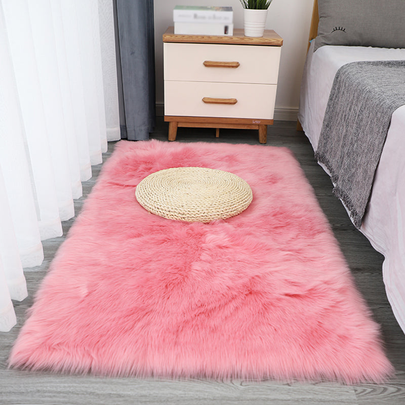 Comfort Simple Area Rug Shag Plain Indoor Carpet Polypropylene Washable Rug for Home Decoration