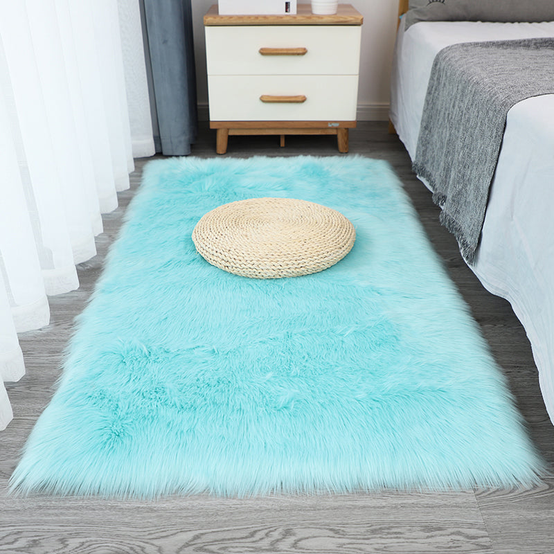 Comfort Simple Area Rug Shag Plain Indoor Carpet Polypropylene Washable Rug for Home Decoration