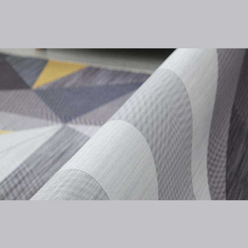 Mehrfarbiger Einfachheitsteppich aus Polyester mit geometrischen Linien, Innenteppich, schmutzabweisender Teppich für die Inneneinrichtung