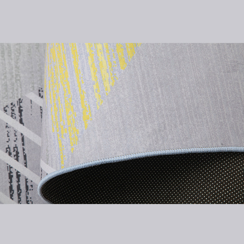 Mehrfarbiger Einfachheitsteppich aus Polyester mit geometrischen Linien, Innenteppich, schmutzabweisender Teppich für die Inneneinrichtung