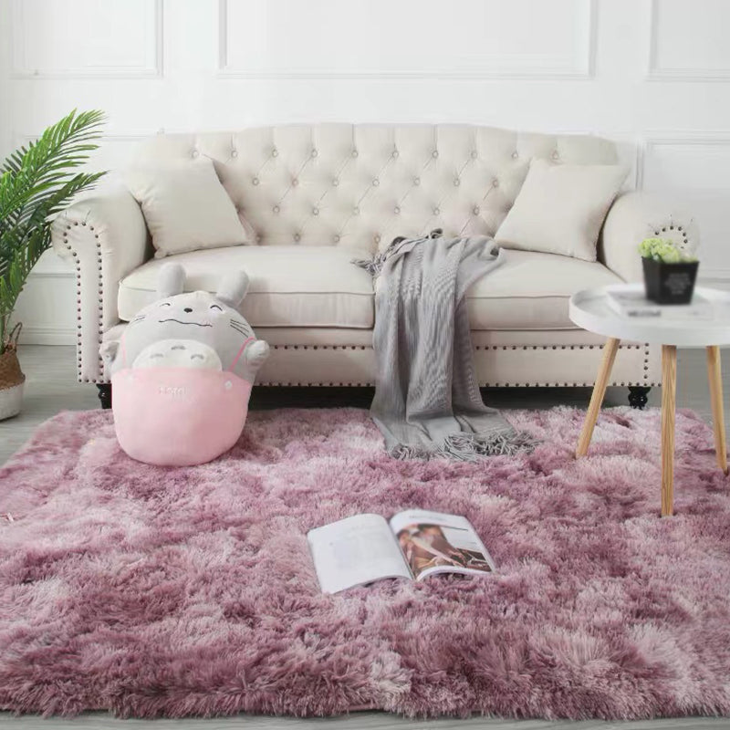 Colorful Tie Dye Printed Rug Modern Polyester Carpet Shag Anti-Slip Backing Rug for Living Room