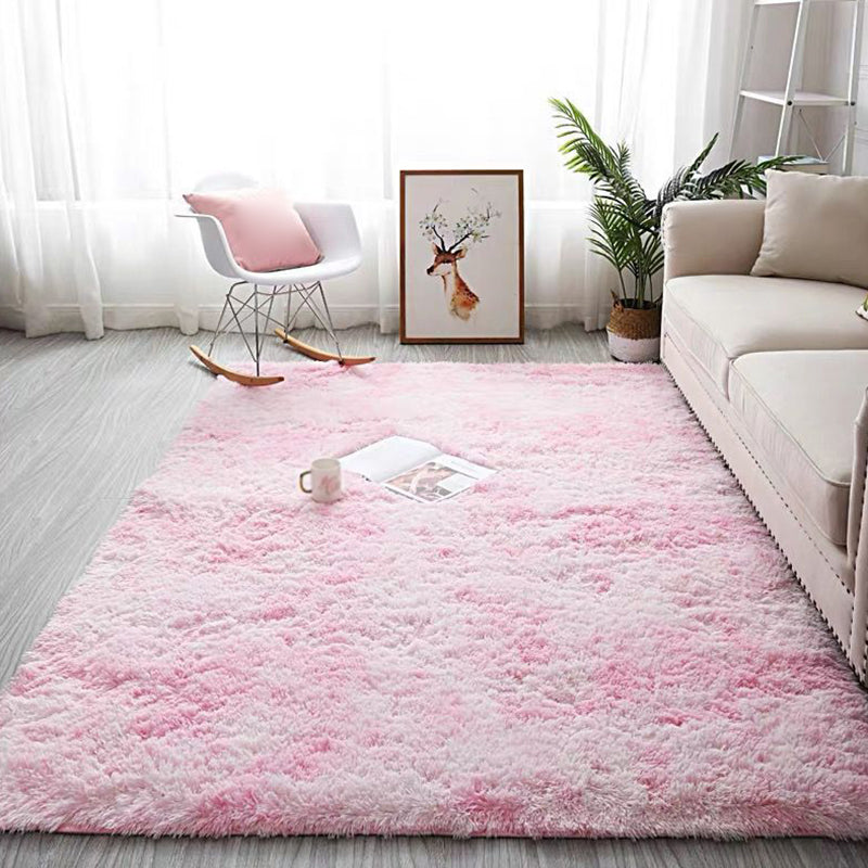 Colorful Tie Dye Printed Rug Modern Polyester Carpet Shag Anti-Slip Backing Rug for Living Room