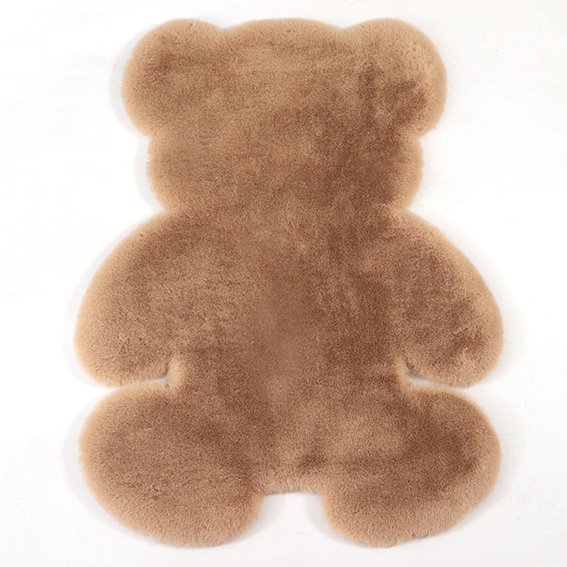 Lovely Bear shaped Rug Funky Solid Shag Carpet Polypropylene Washable Carpet for Home Decoration