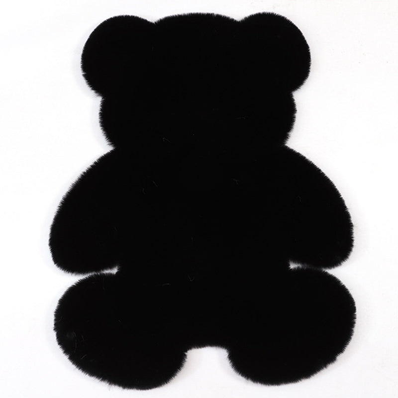 Lovely Bear shaped Rug Funky Solid Shag Carpet Polypropylene Washable Carpet for Home Decoration