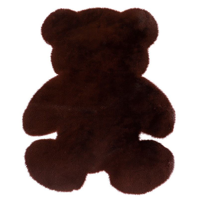 Lovely Bear shaped Rug Funky Solid Shag Carpet Polypropylene Washable Carpet for Home Decoration
