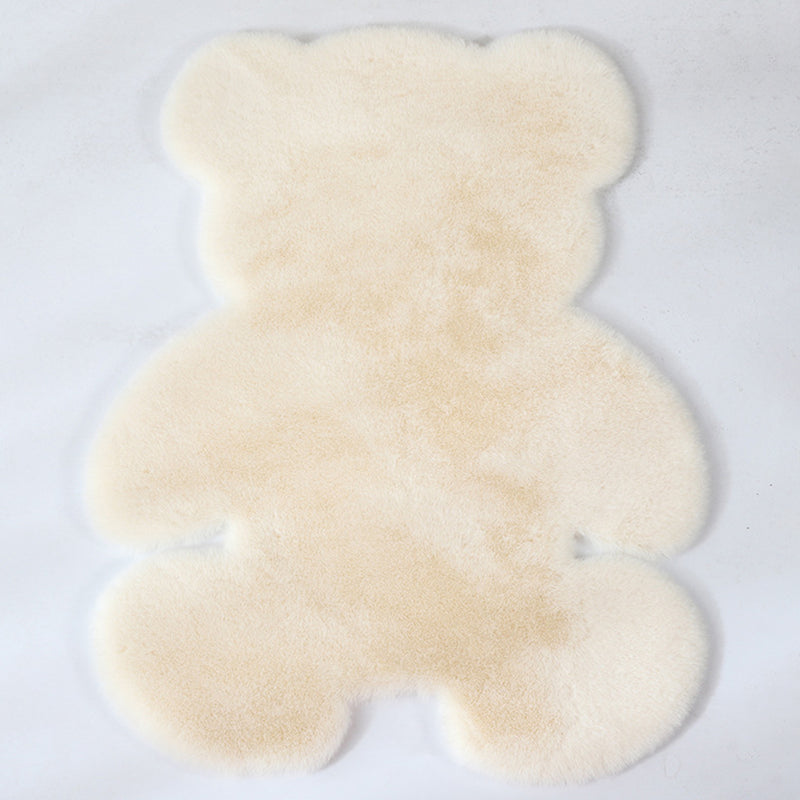 Lovely Bear shaped Rug Funky Solid Shag Carpet Polypropylene Washable Carpet for Home Decoration