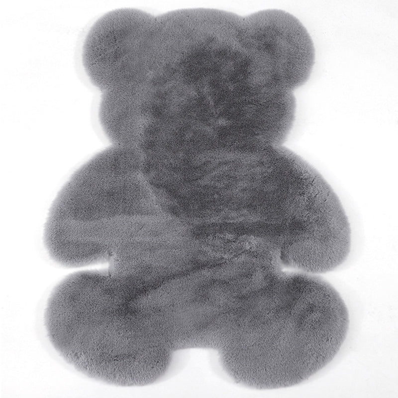 Lovely Bear shaped Rug Funky Solid Shag Carpet Polypropylene Washable Carpet for Home Decoration