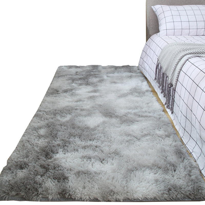 Creative Tie-dyed Rug Funky Shag Indoor Carpet Polyester Non-Slip Backing Rug for Home Decoration