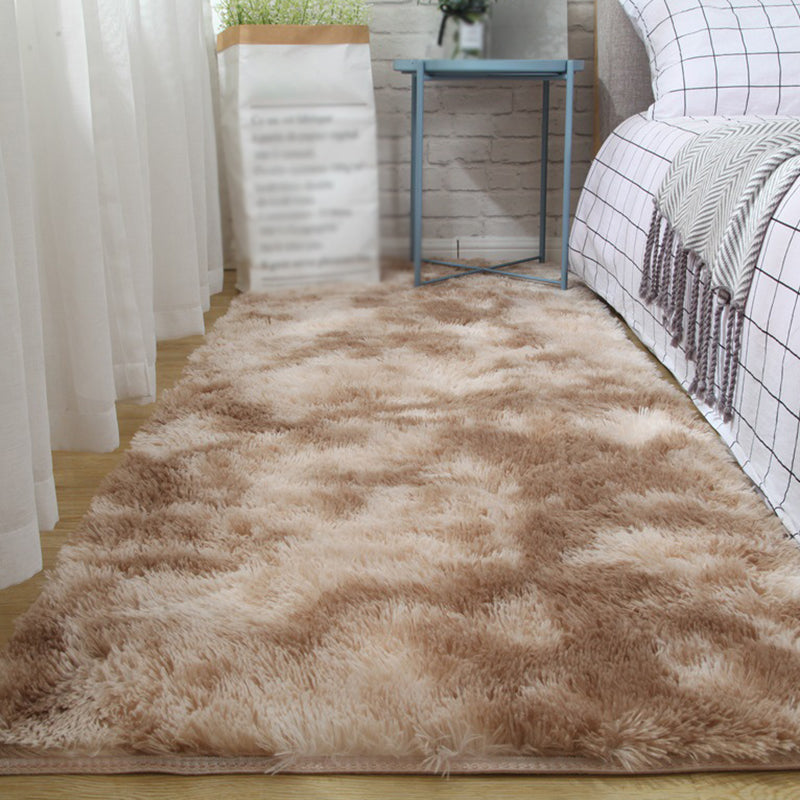 Creative Tie-dyed Rug Funky Shag Indoor Carpet Polyester Non-Slip Backing Rug for Home Decoration