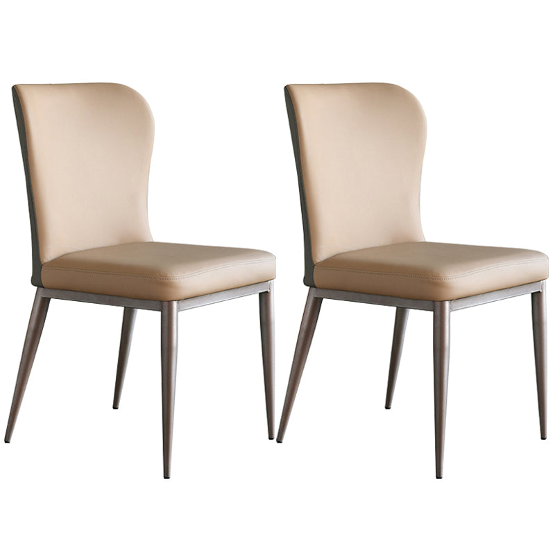 Nordischer Stil gepolsterter Essstuhl Wingback Parsons Stuhl für den Heimgebrauch