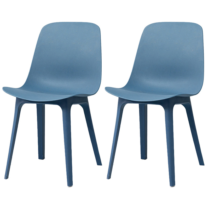 Zeitgenössischer Stil Plastik Essnetzstuhl Esszimmer Armless Stuhl