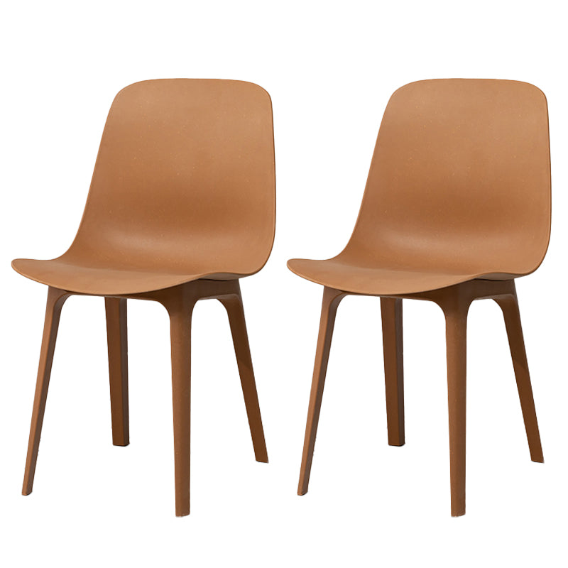 Zeitgenössischer Stil Plastik Essnetzstuhl Esszimmer Armless Stuhl