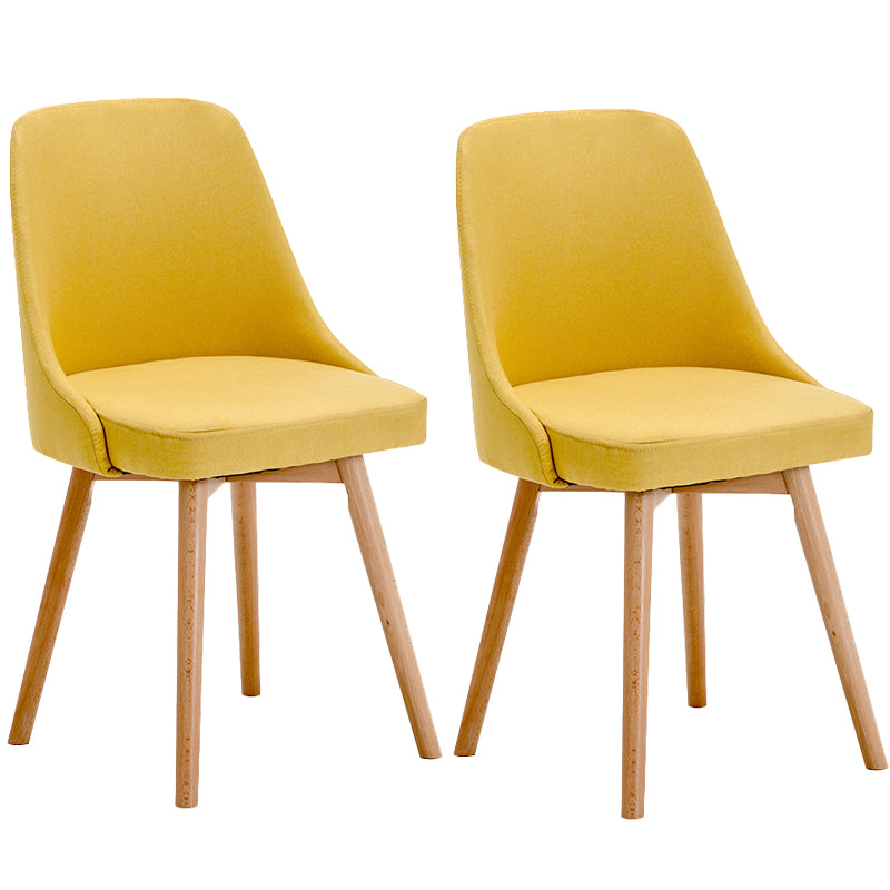 Fabric Dining Side Chair Glam Style Indoor Parsons Armless Chair of 17'' Wide