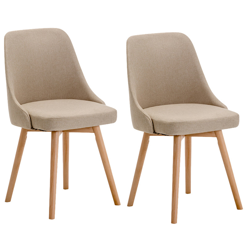 Fabric Dining Side Chair Glam Style Indoor Parsons Armless Chair of 17'' Wide