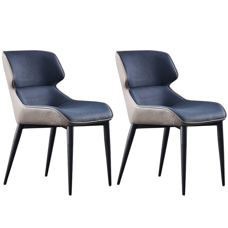 Nordic Style Leder Esszimmerstuhl Wingback Seitenstuhl für den Heimgebrauch