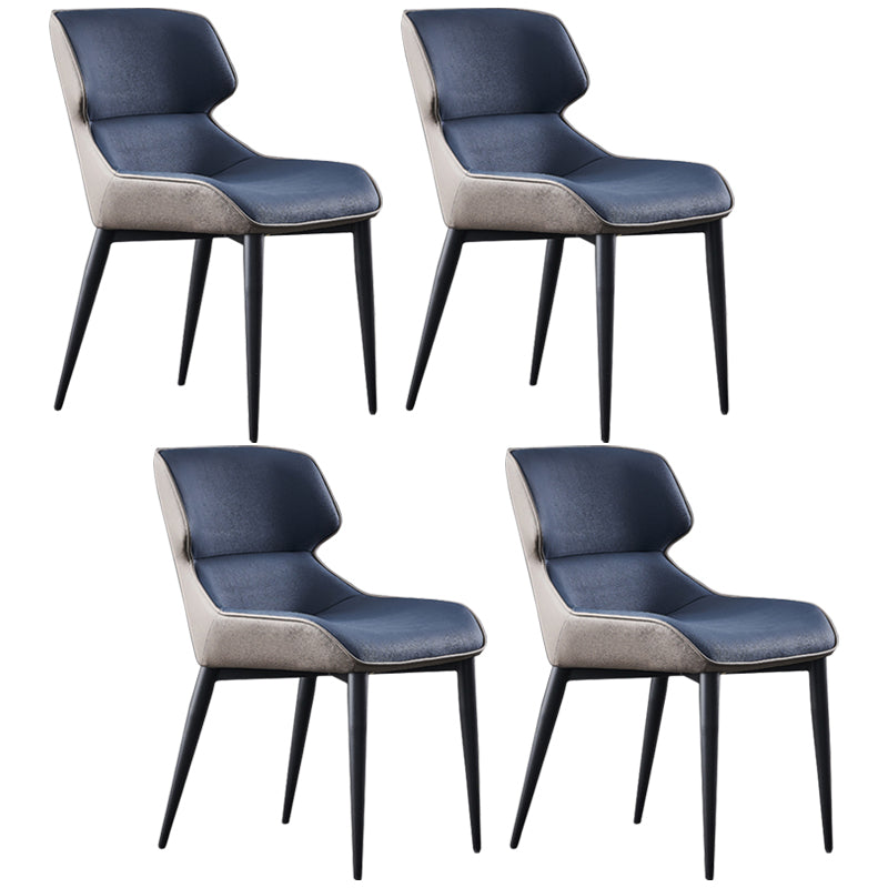 Nordic Style Leder Esszimmerstuhl Wingback Seitenstuhl für den Heimgebrauch
