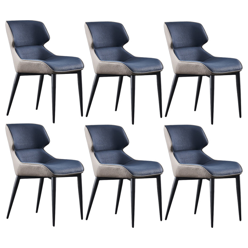 Nordic Style Leder Esszimmerstuhl Wingback Seitenstuhl für den Heimgebrauch