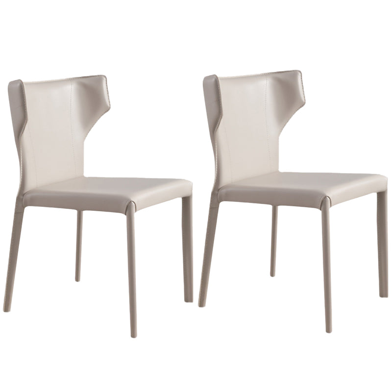 Moderner Ledermatt Mattes Side Stuhl Wingback Side Stuhl für Esszimmer