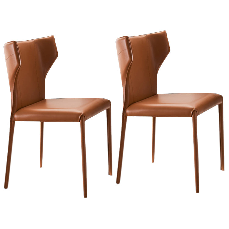 Moderner Ledermatt Mattes Side Stuhl Wingback Side Stuhl für Esszimmer