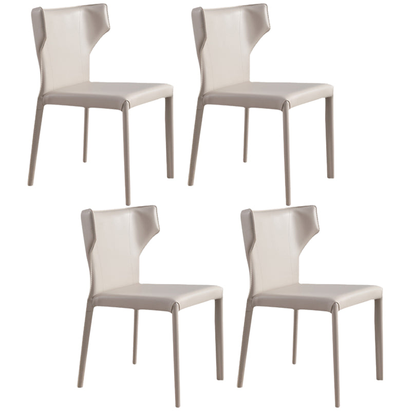 Moderner Ledermatt Mattes Side Stuhl Wingback Side Stuhl für Esszimmer