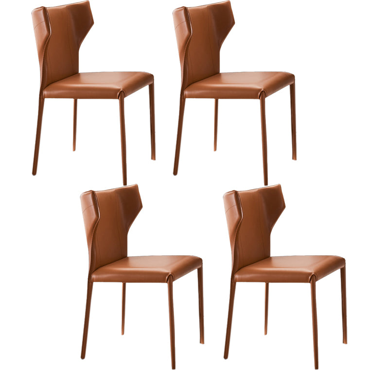 Moderner Ledermatt Mattes Side Stuhl Wingback Side Stuhl für Esszimmer