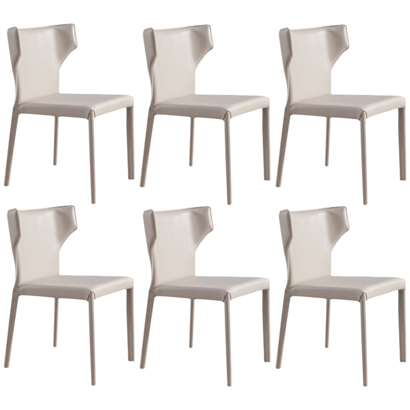 Moderner Ledermatt Mattes Side Stuhl Wingback Side Stuhl für Esszimmer