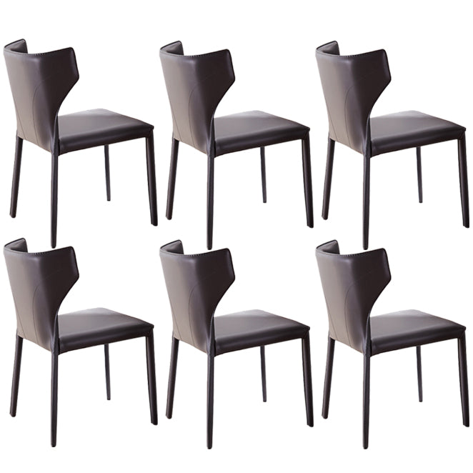 Moderner Ledermatt Mattes Side Stuhl Wingback Side Stuhl für Esszimmer