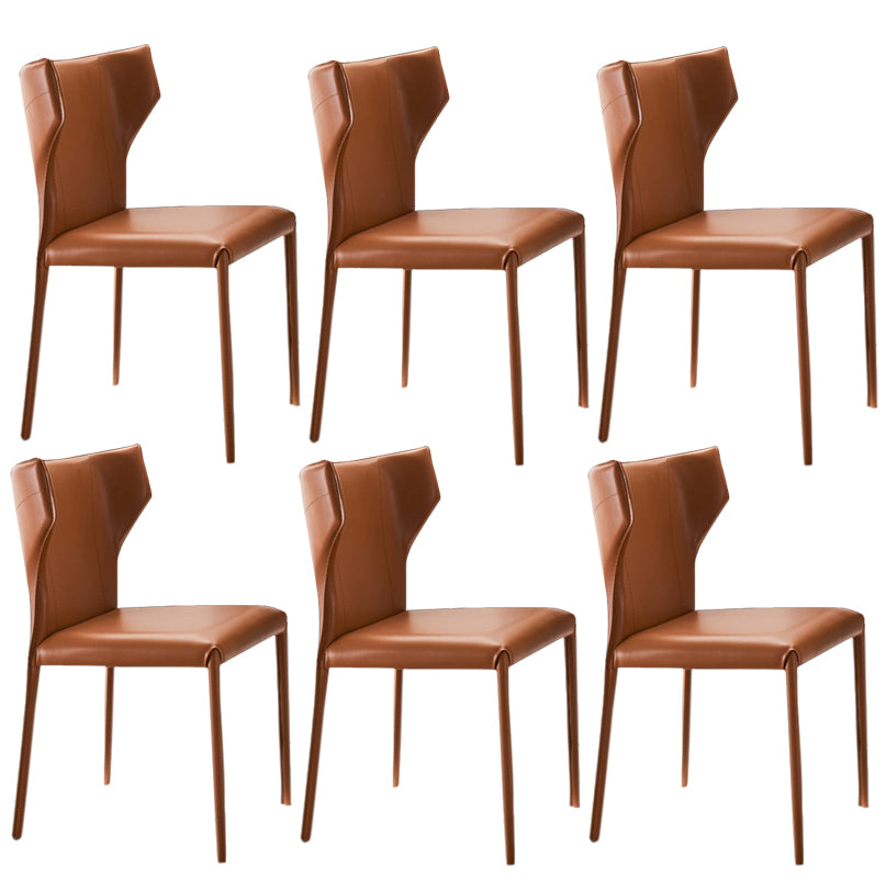 Moderner Ledermatt Mattes Side Stuhl Wingback Side Stuhl für Esszimmer
