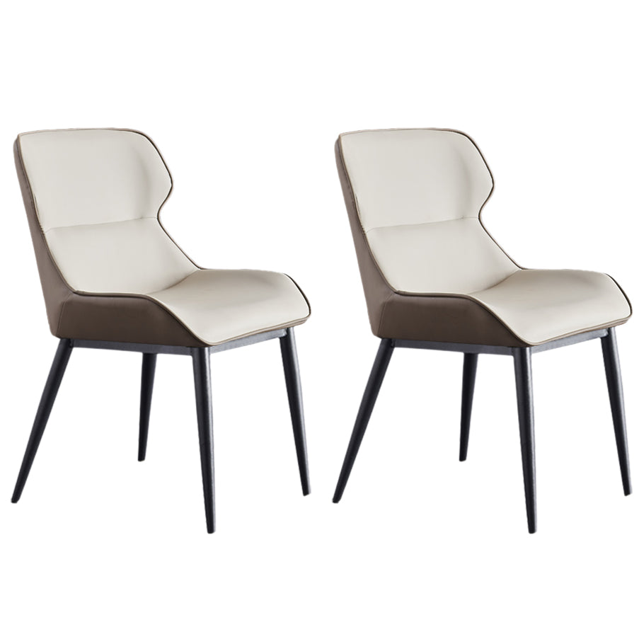 Nordic Style Leder Esszimmerstuhl Wingback Armstuhl für den Heimgebrauch