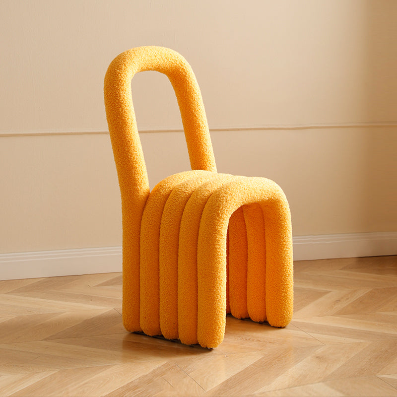 Silla lateral moderna de la cocina de las sillas laterales de las lanas de cordero 16" espalda abierta ancha que cena la silla lateral