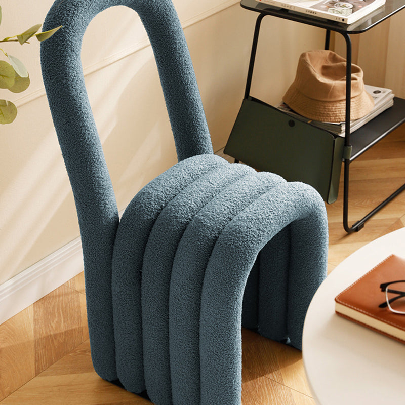 Silla lateral moderna de la cocina de las sillas laterales de las lanas de cordero 16" espalda abierta ancha que cena la silla lateral
