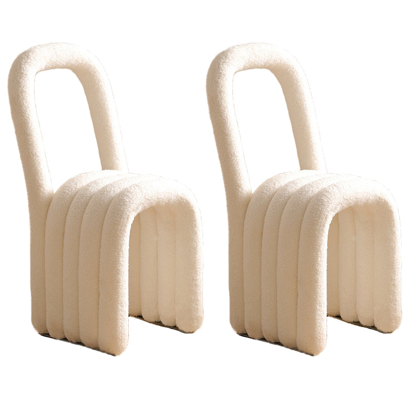 Silla lateral moderna de la cocina de las sillas laterales de las lanas de cordero 16" espalda abierta ancha que cena la silla lateral