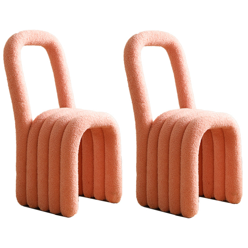 Silla lateral moderna de la cocina de las sillas laterales de las lanas de cordero 16" espalda abierta ancha que cena la silla lateral